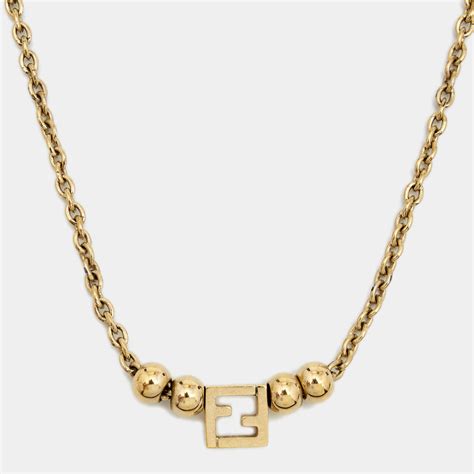 fake fendi f necklace